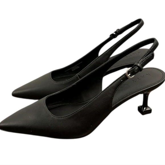 Size 10! Katy Perry Collections Black Slingback Heels - Picture 3 of 6
